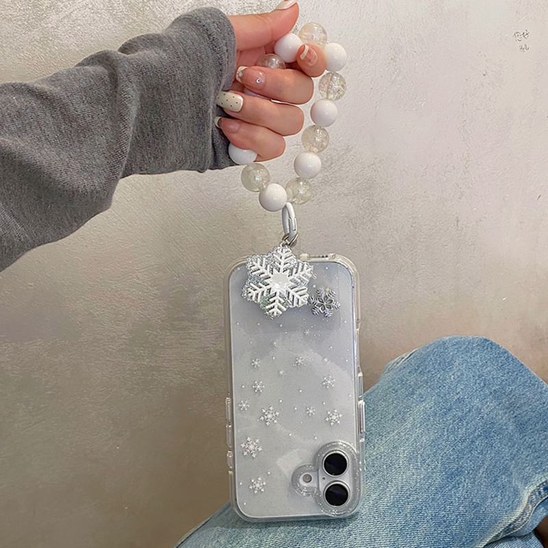 Strap Phone Case Decoration Snowflake Adhesive Set /