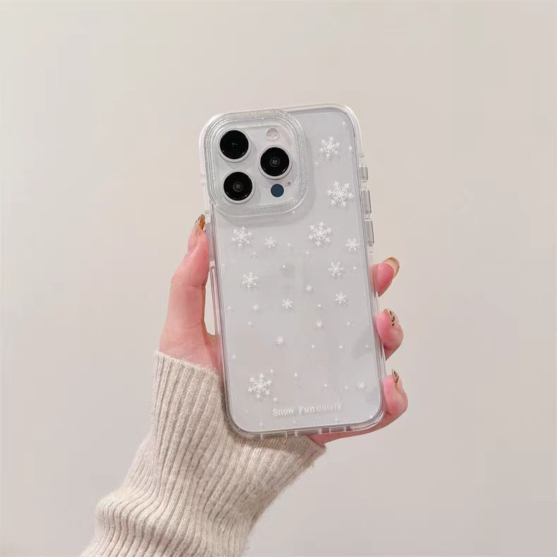 Strap Phone Case Decoration Snowflake Adhesive Set /