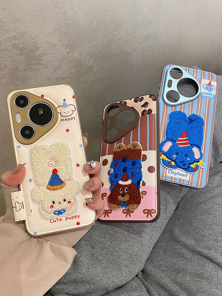 Dog Case Embroidered Phone