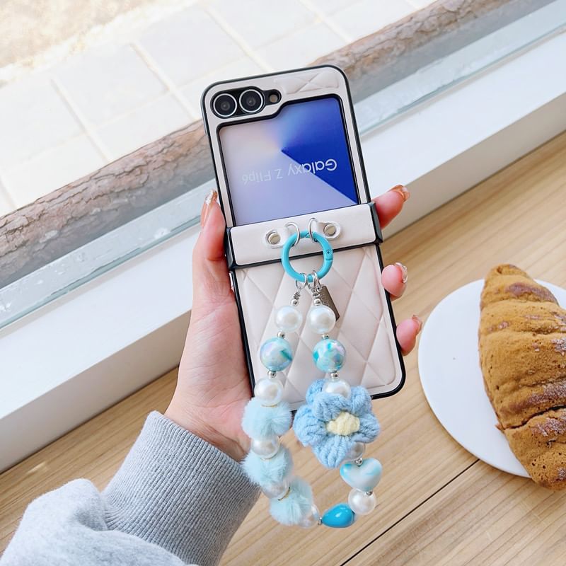 Floral Case Strap Phone