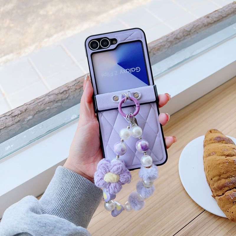 Floral Case Strap Phone