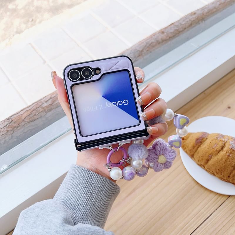 Floral Case Strap Phone