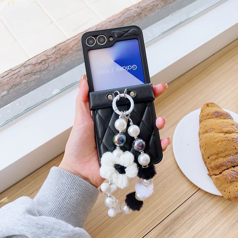 Floral Case Strap Phone