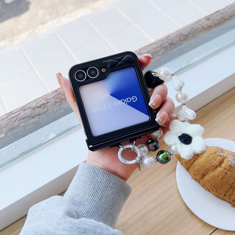 Floral Case Strap Phone