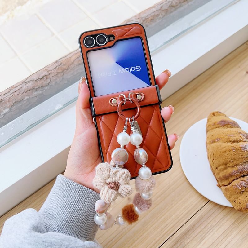 Floral Case Strap Phone