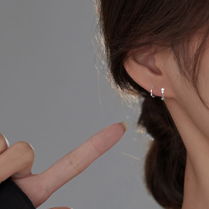 Silver Huggie / Earring S925 Ear Sterling Star Cuff