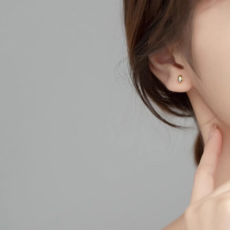 Stud Rhinestone Alloy Earring