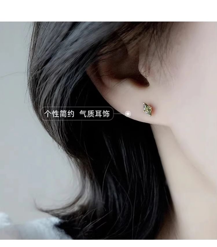 Stud Rhinestone Alloy Earring
