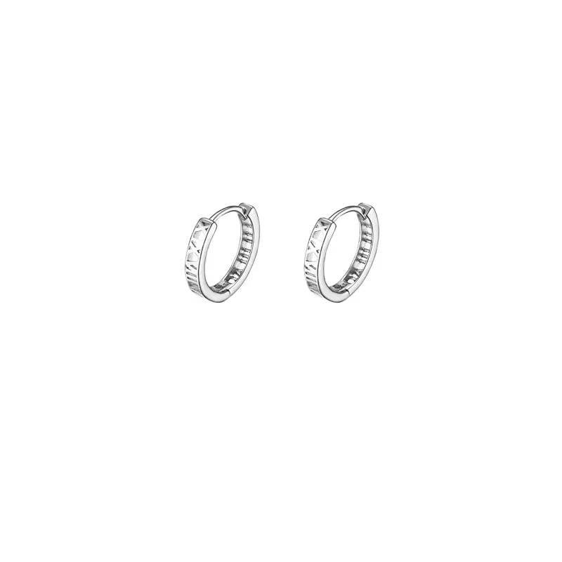 Earring Roman Numeral Alloy Hoop