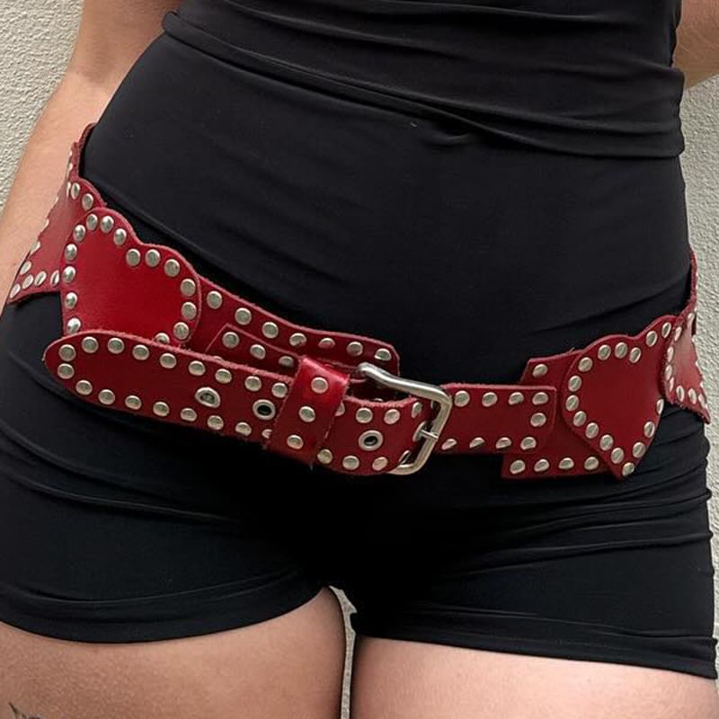 Heart-Shaped Studded Belt