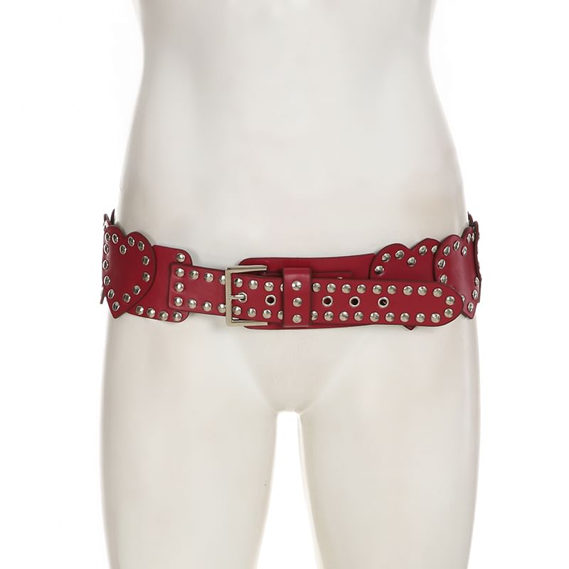 Heart-Shaped Studded Belt