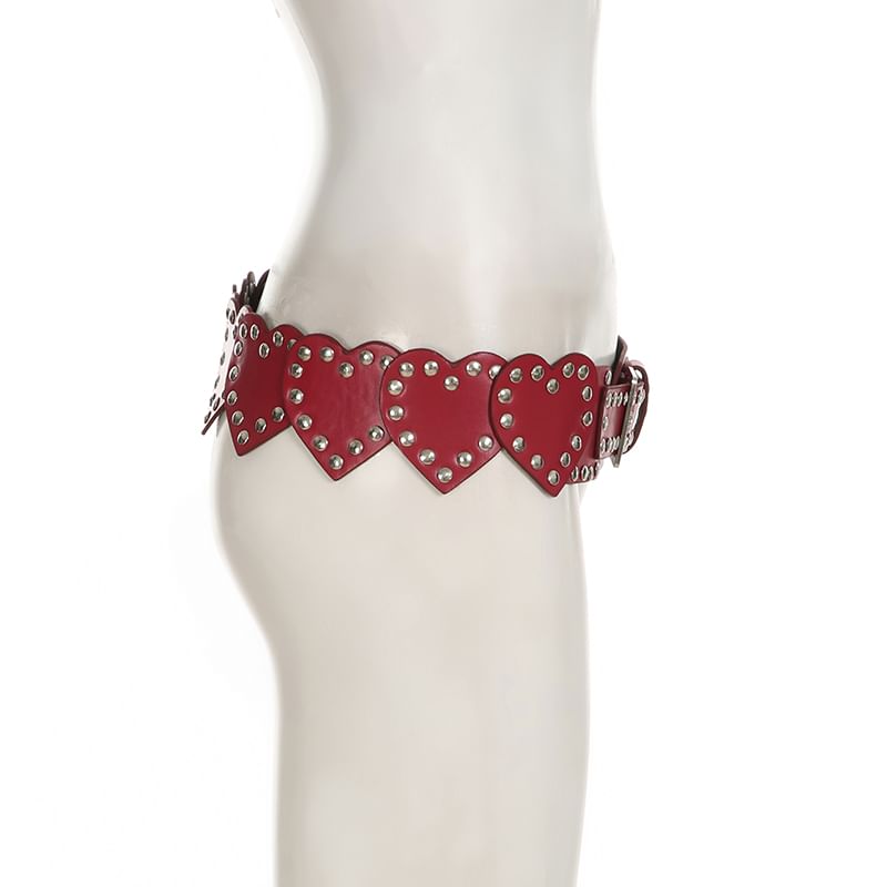Heart-Shaped Studded Belt