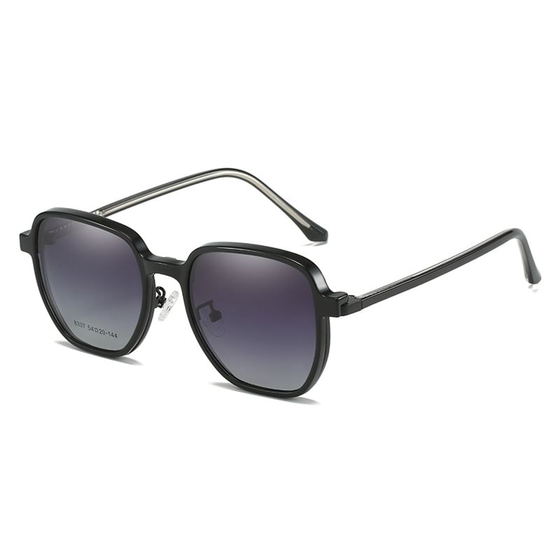 Frame + Clip-On Eyeglasses Set: Square