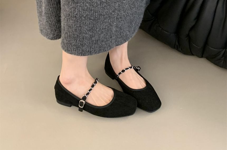 Mary Shoes Jane Square Chained Toe