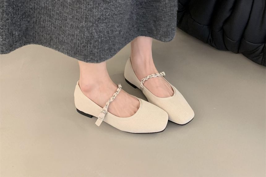 Mary Shoes Jane Square Chained Toe