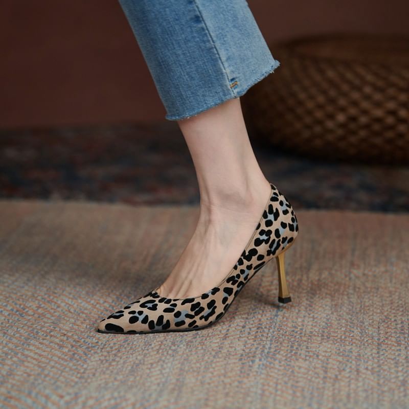 Heel Pumps High Leopard