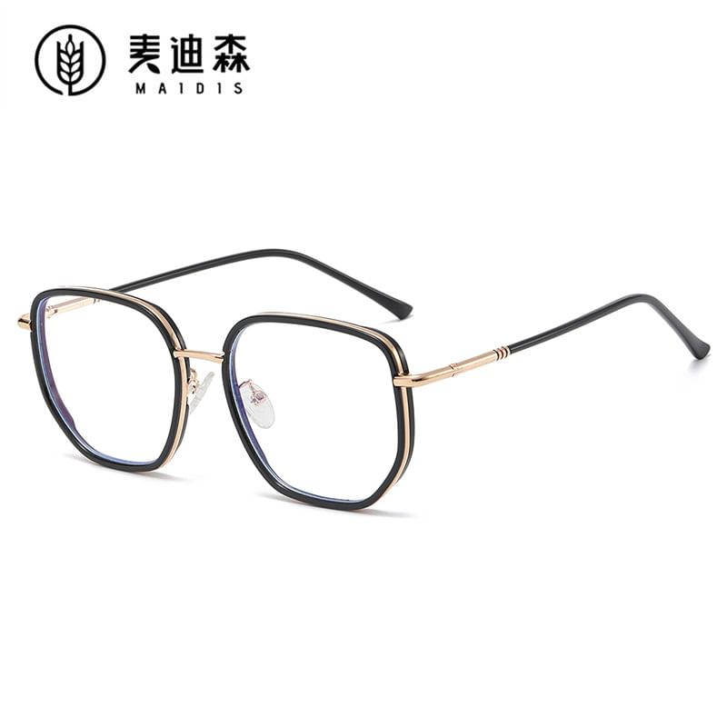 Eyeglasses Blocking Metal Blue Frame Square Light