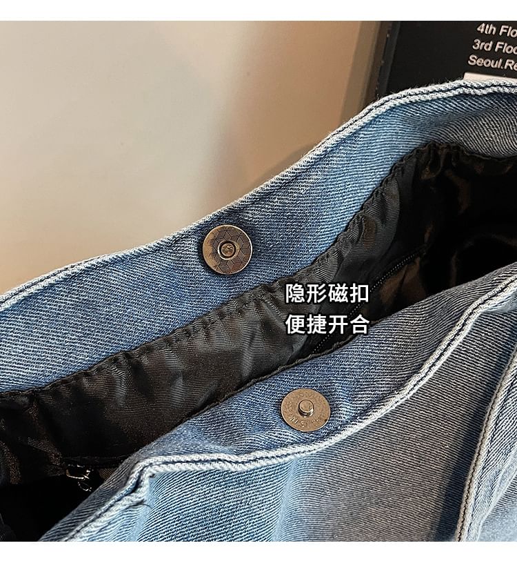 Bag Plain Denim Tote