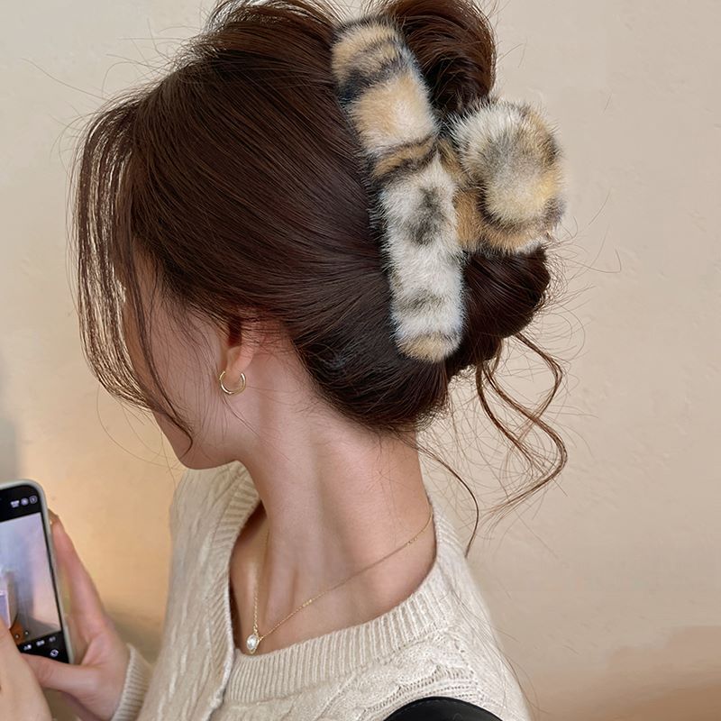 Fur Claw Patterned Leopard Hair Faux