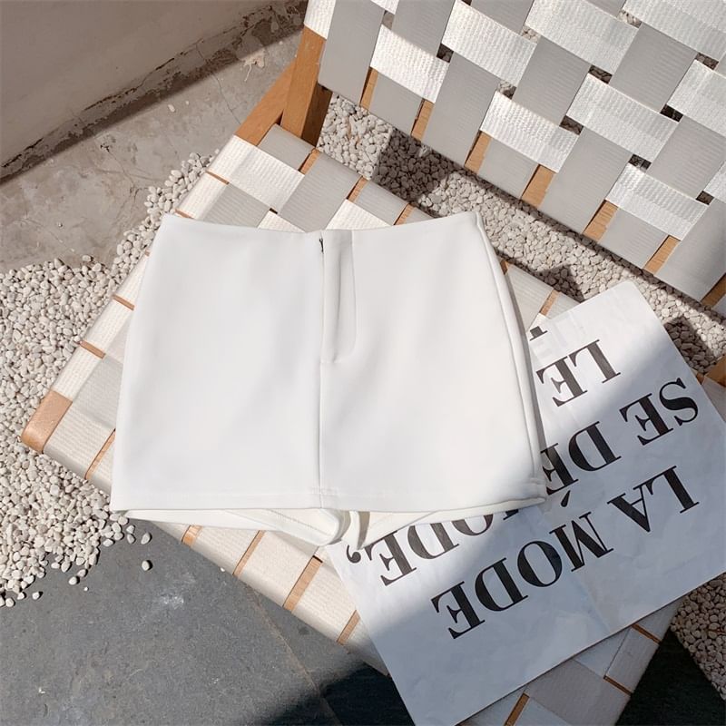 Mini Plain Pencil Skirt High Waist