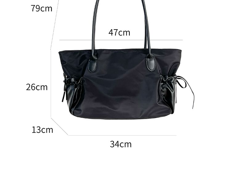 Multi-Pocket Bag Plain Tote