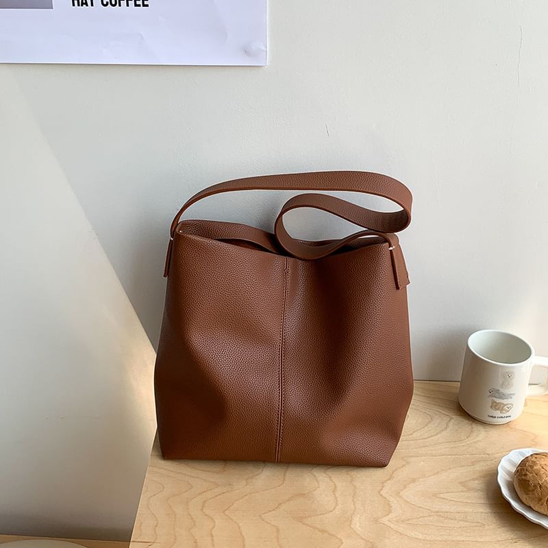 Bucket Faux Bag Leather