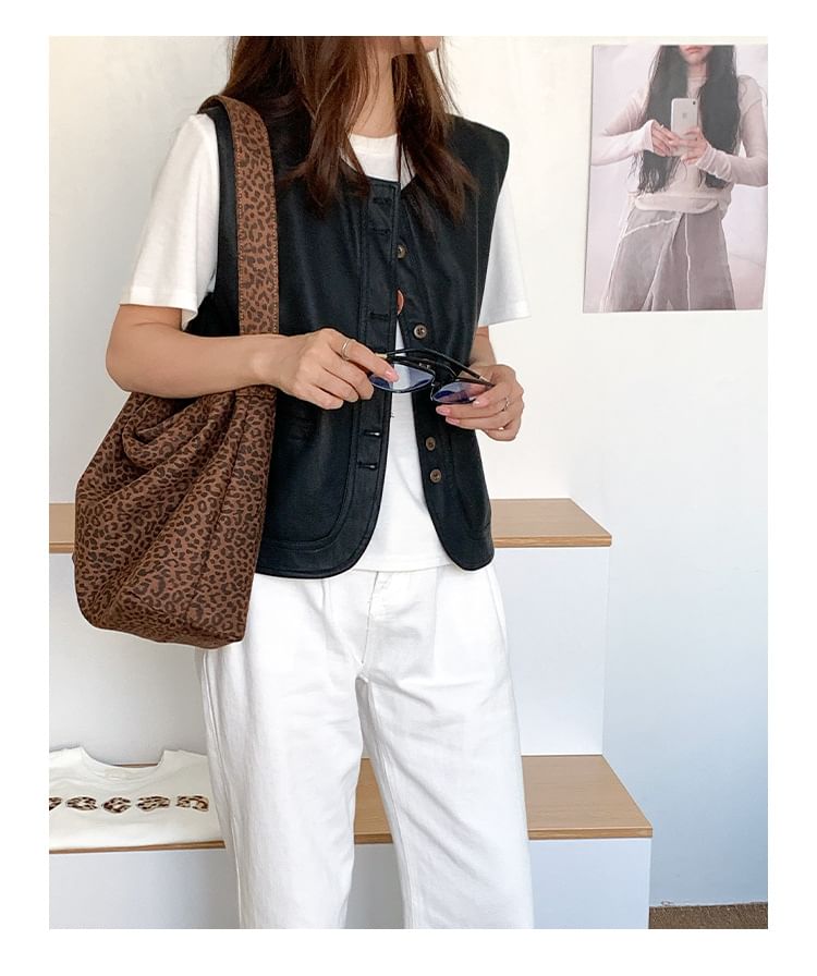 Print Leopard Tote Bag