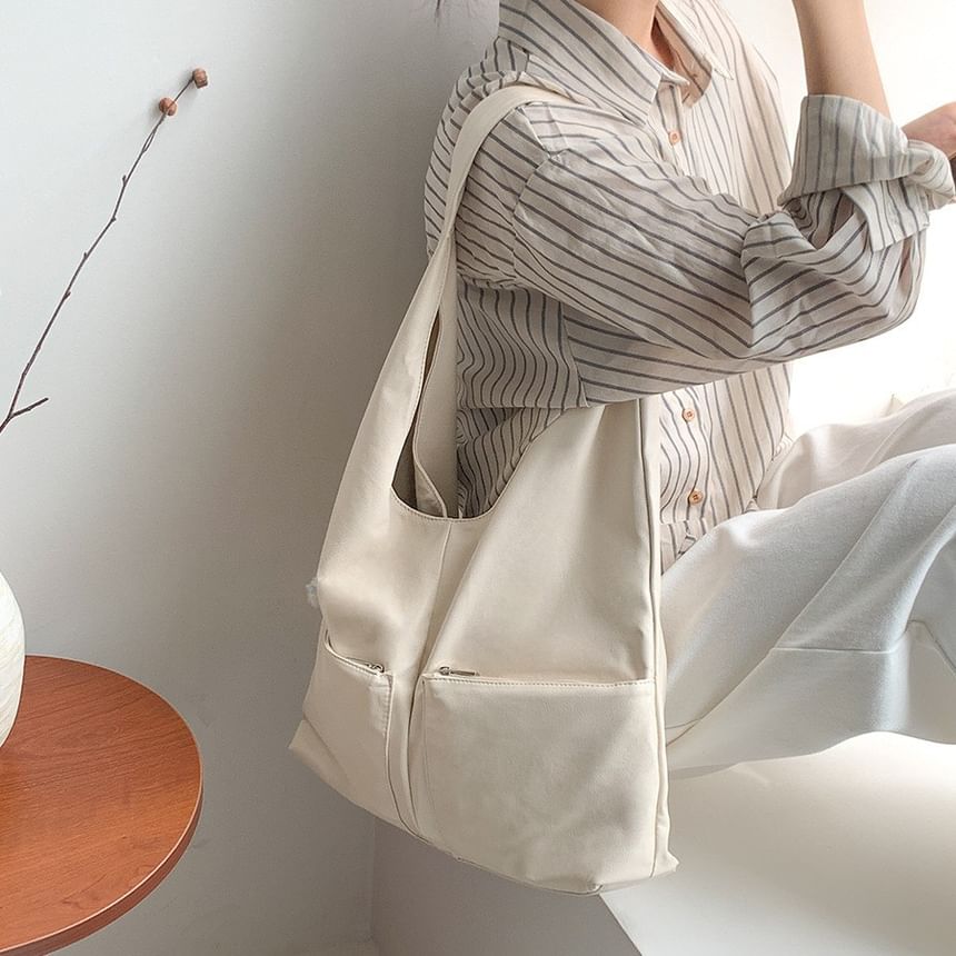 Tote Multi-Pocket Leather Bag Faux