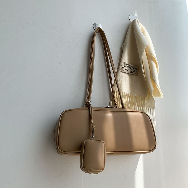 Bag Coin + Shoulder Set: Leather Faux Purse