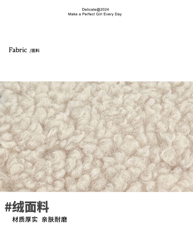 Crossbody Heart Bag Shearling Faux