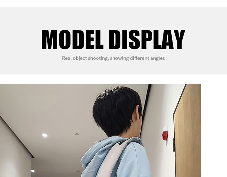 Print Backpack Lettering Charm / Bag Set Nylon Laptop