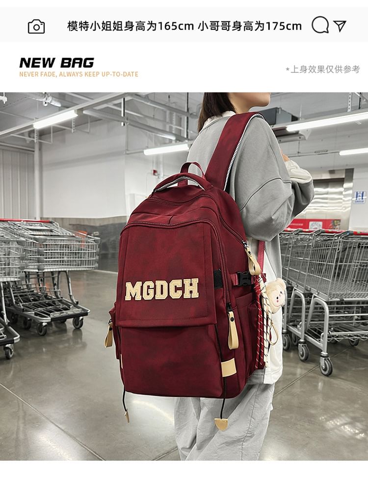 Applique Nylon Charm / Tie Dye Set Laptop Bag Backpack Lettering