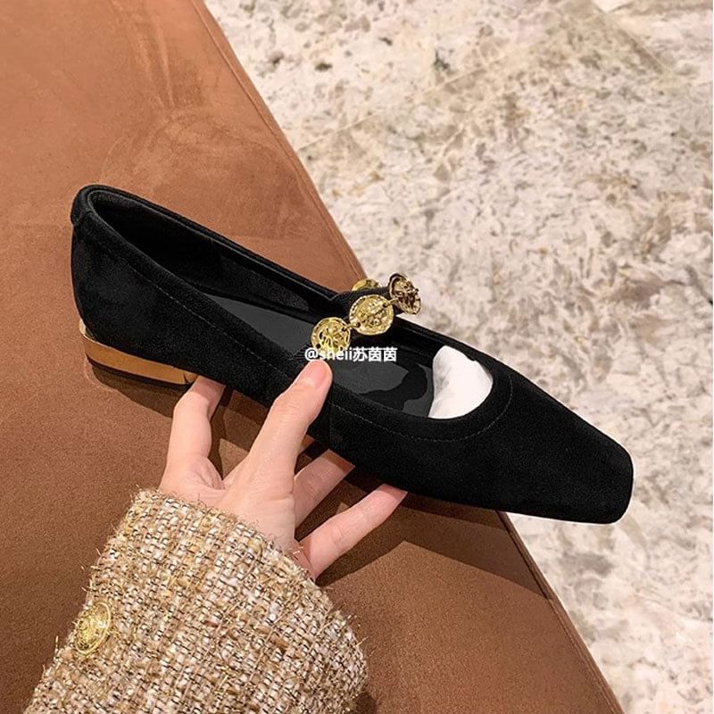 Jane Pumps Low Mary Accent Metal Heel Plain