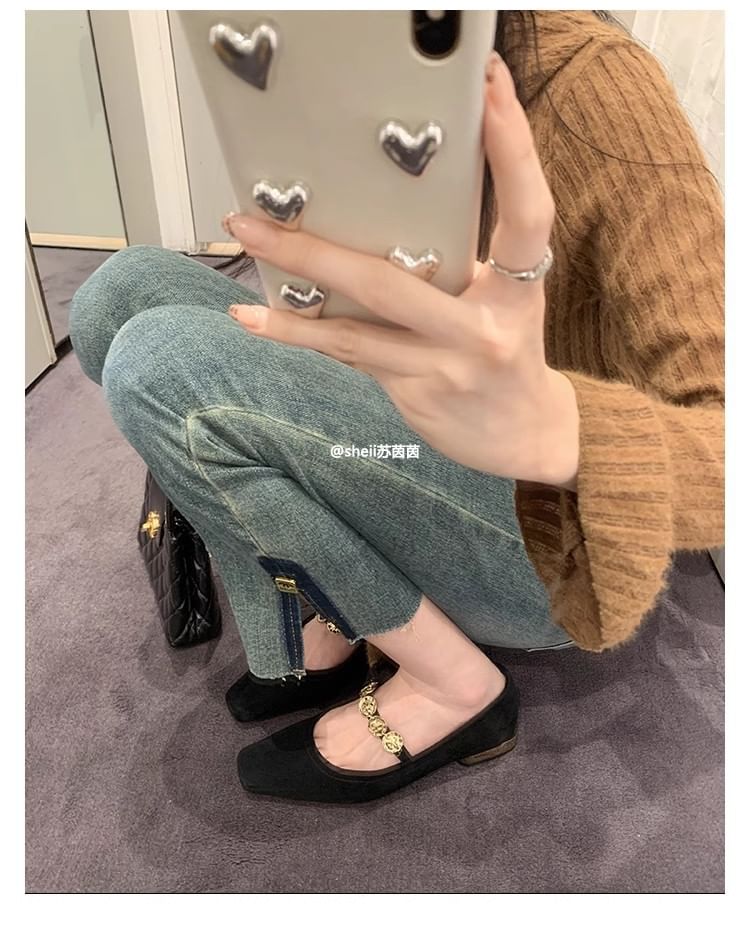 Jane Pumps Low Mary Accent Metal Heel Plain