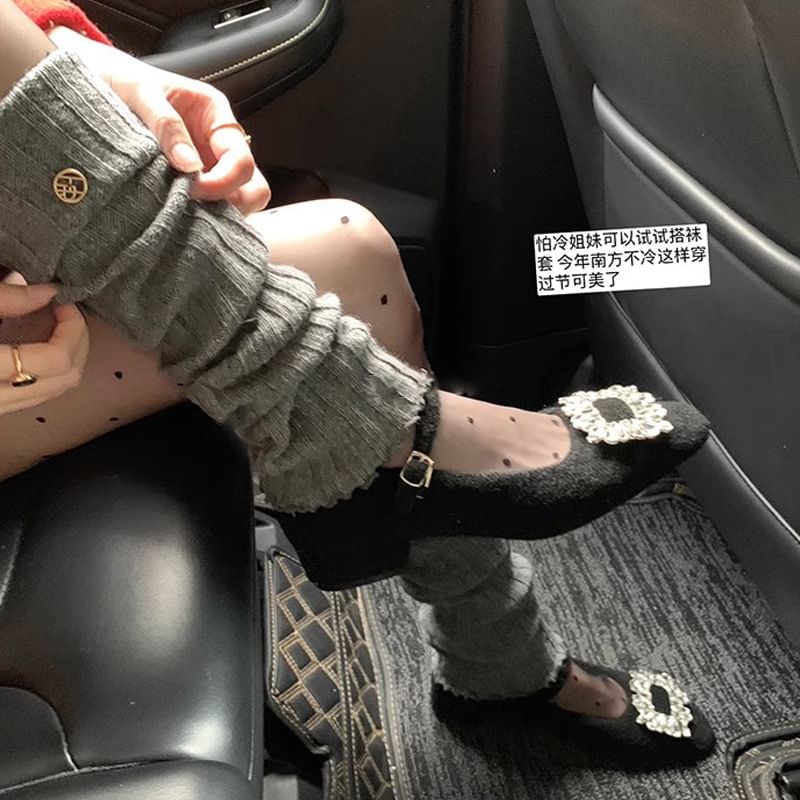 Rhinestone Jane Mary Chunky Heel Accent Pumps