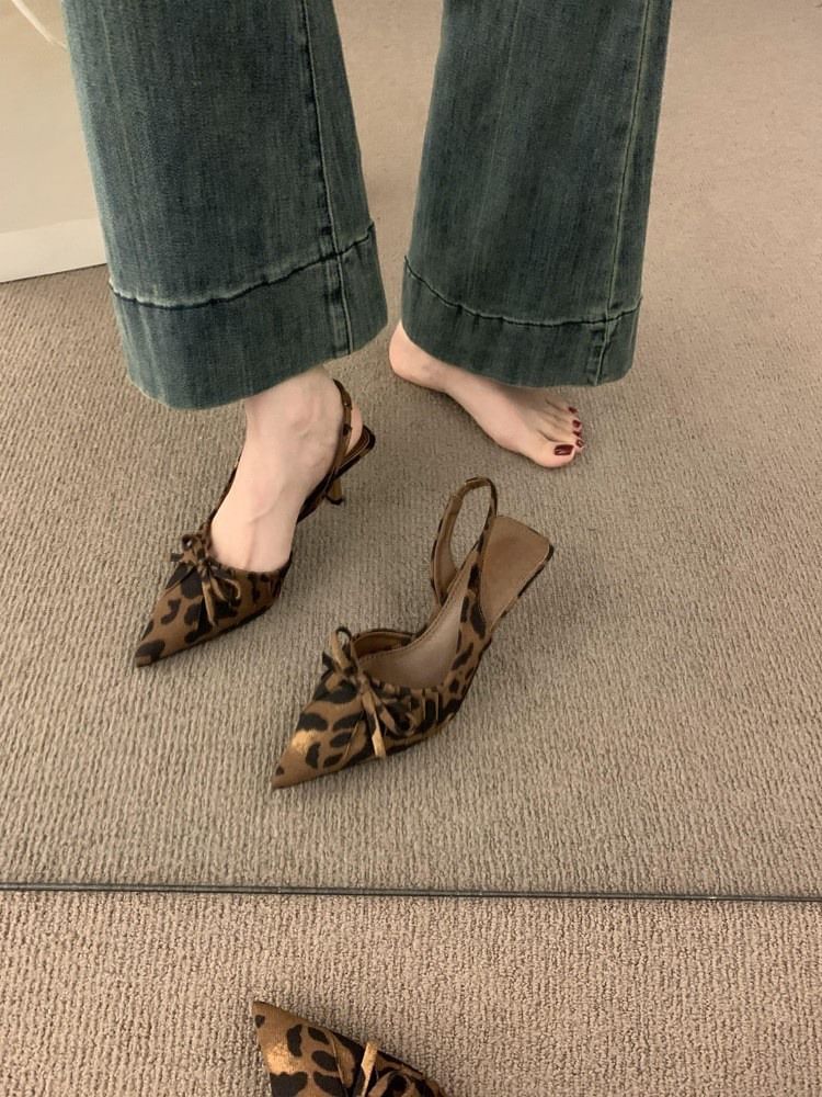 Pumps Slingback Bow Toe Pointed