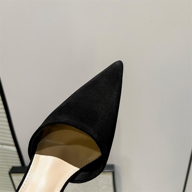 Velvet Ankle Toe Strap Fringe Pointed Bow Rhinestone Platform