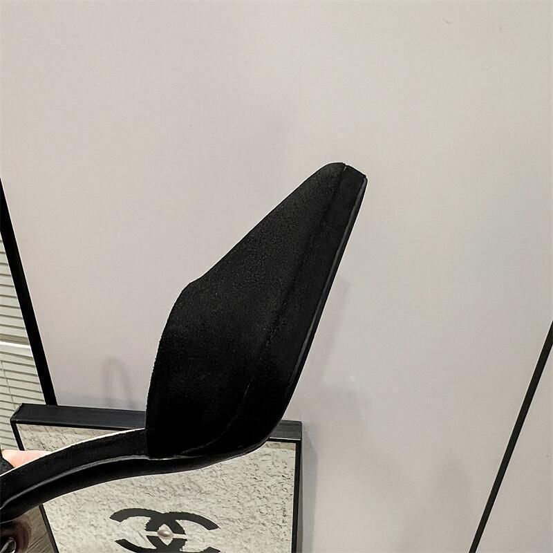 Velvet Ankle Toe Strap Fringe Pointed Bow Rhinestone Platform