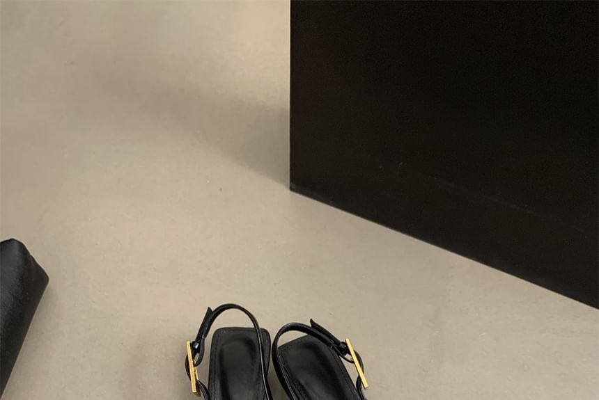 Toe Heel Pointed Kitten Slingback Pumps