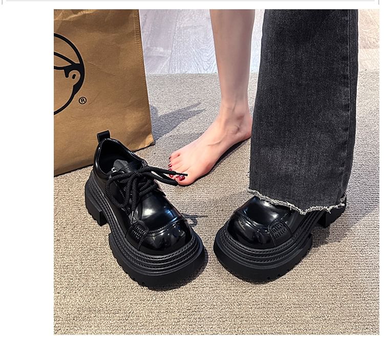 Up Lace Platform Shoes