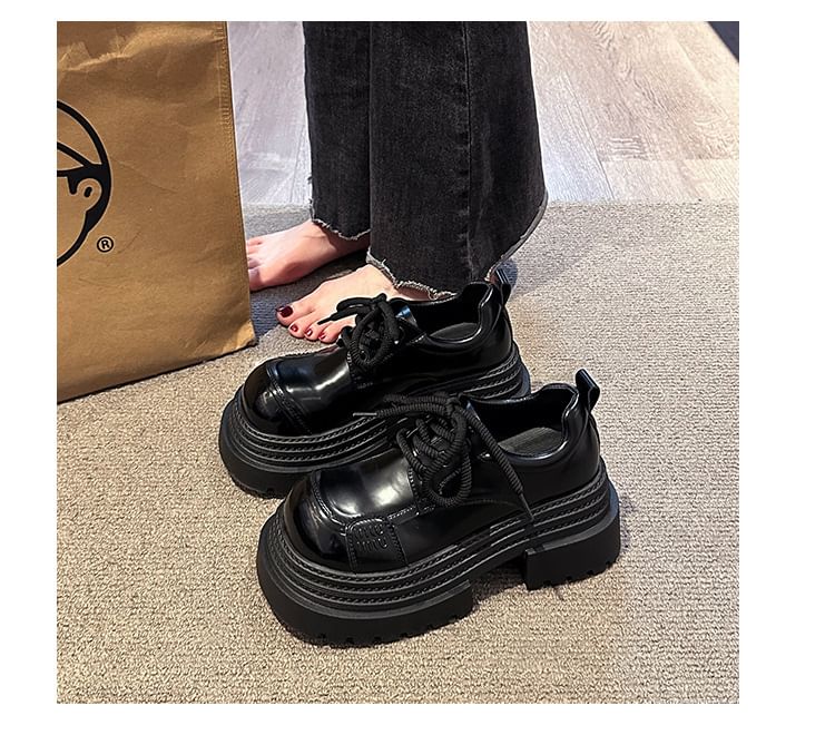 Up Lace Platform Shoes