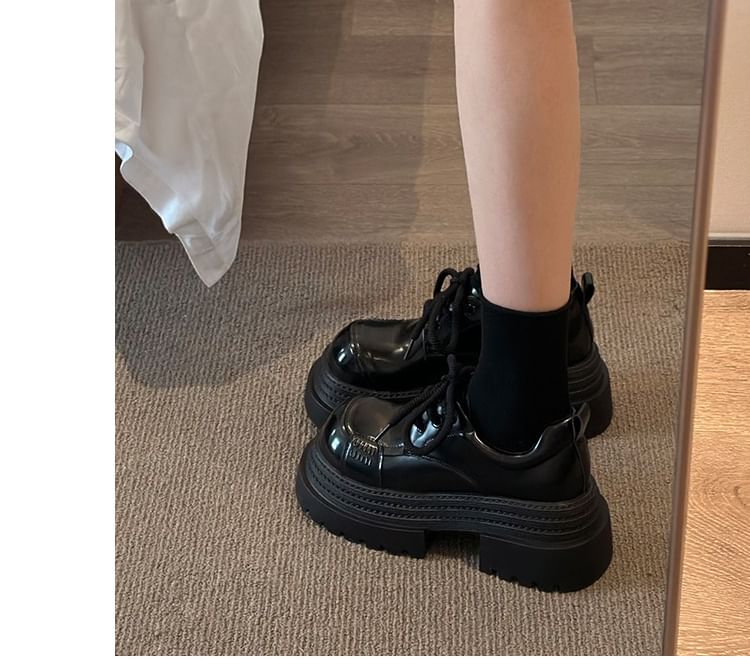 Up Lace Platform Shoes