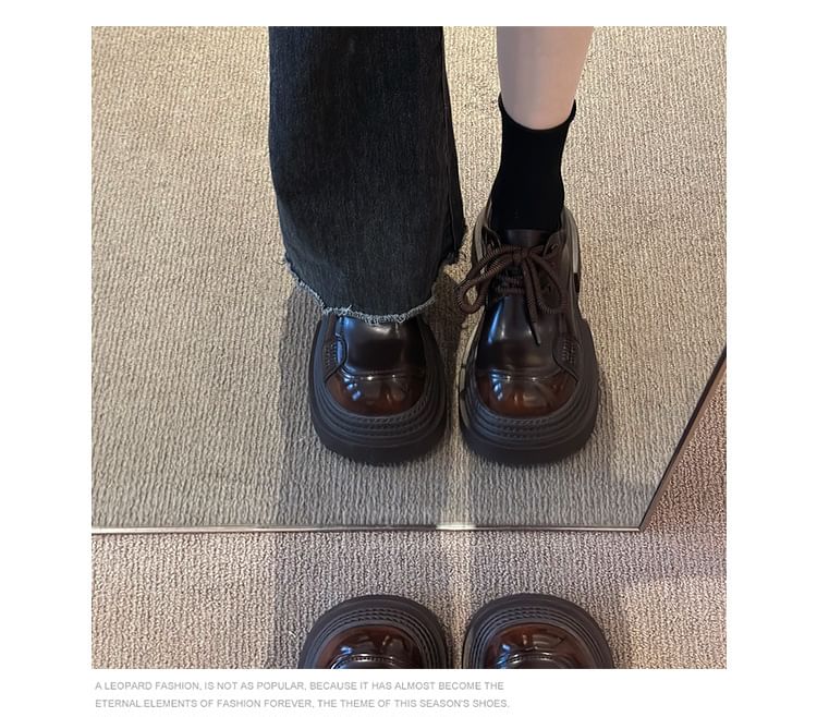 Up Lace Platform Shoes