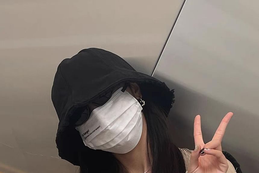 Bucket Hat Frayed Plain