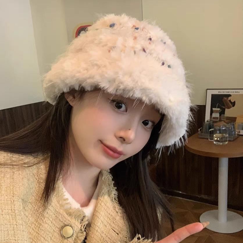 Fluffy Hat Knit Bucket