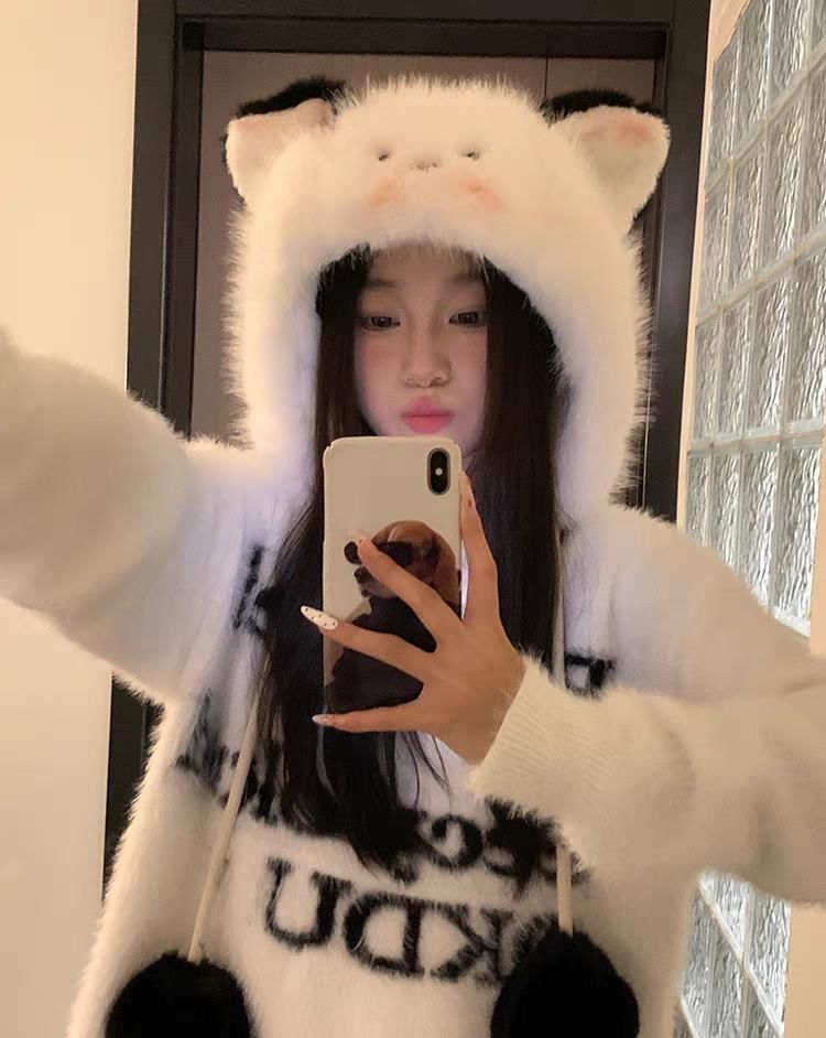 Hat Fluffy Cat Trapper