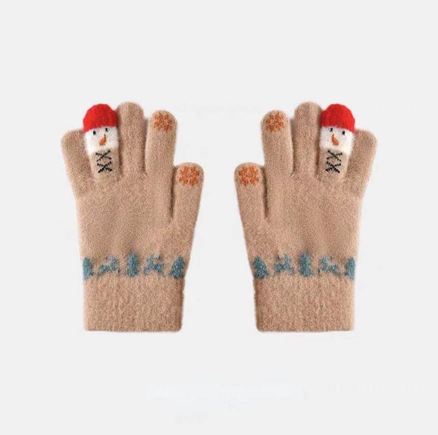 Print Gloves Snowman