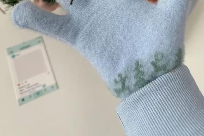 Print Gloves Snowman