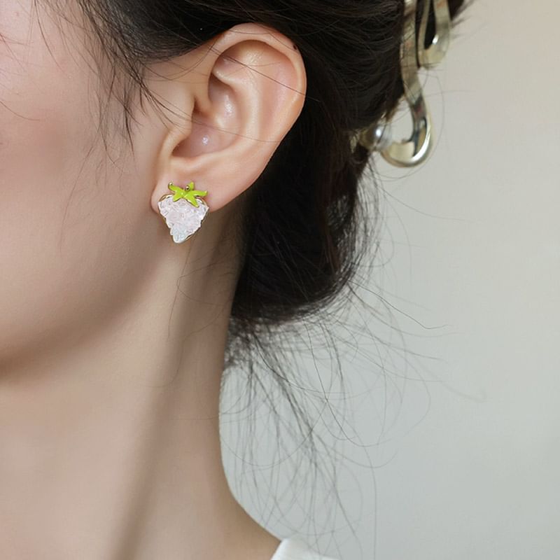 / Stud Clip-On Earring Strawberry