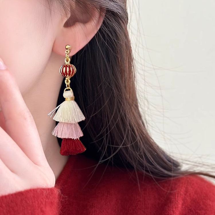 Tassel Earring / Drop Clip-On